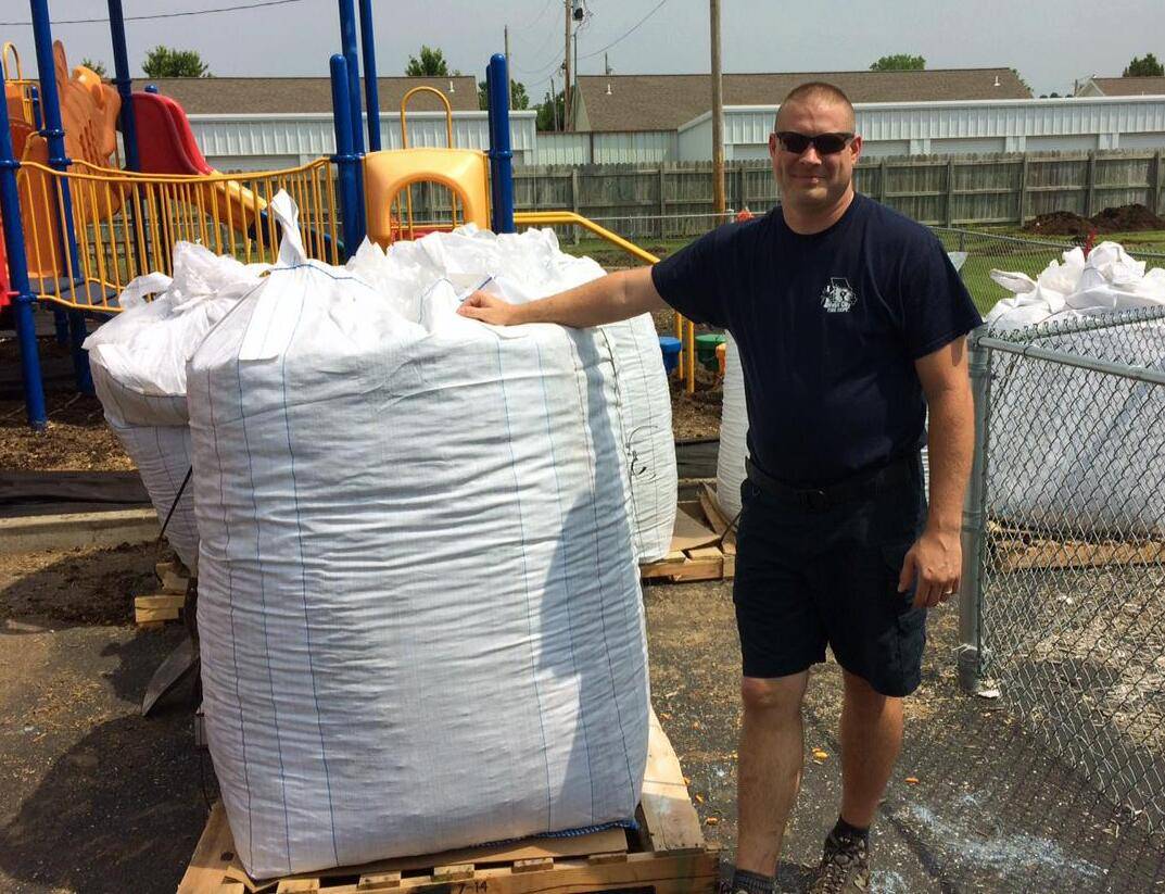 Playground Rubber Mulch Installation