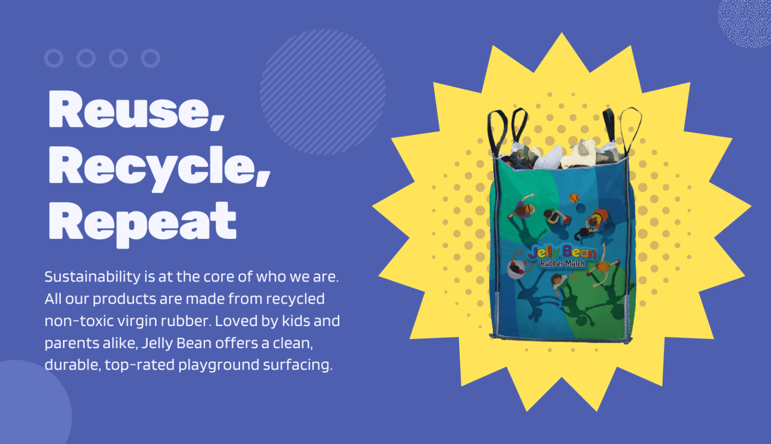 Jelly Bean Swing and Slide Playground Mat NonToxic Playground Rubber