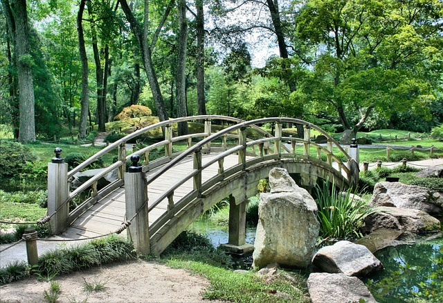 Three types of mulch - bridge, park, garden
