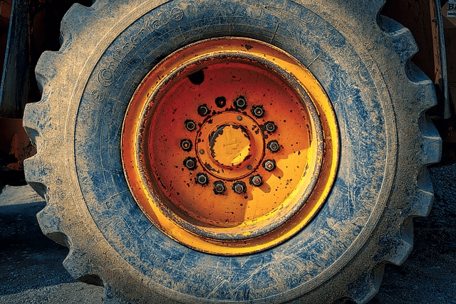 wheel, tractor, dirt